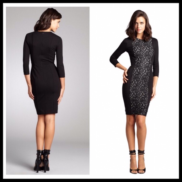 FRENCH CONNECTION BLACK LACE KINT MINI DRESS A2C - Picture 5 of 8